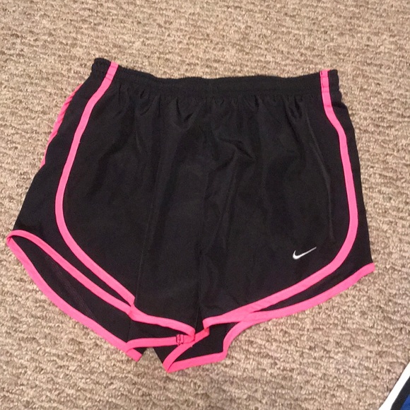 Nike Pants - Nike size small black and neon pink shorts